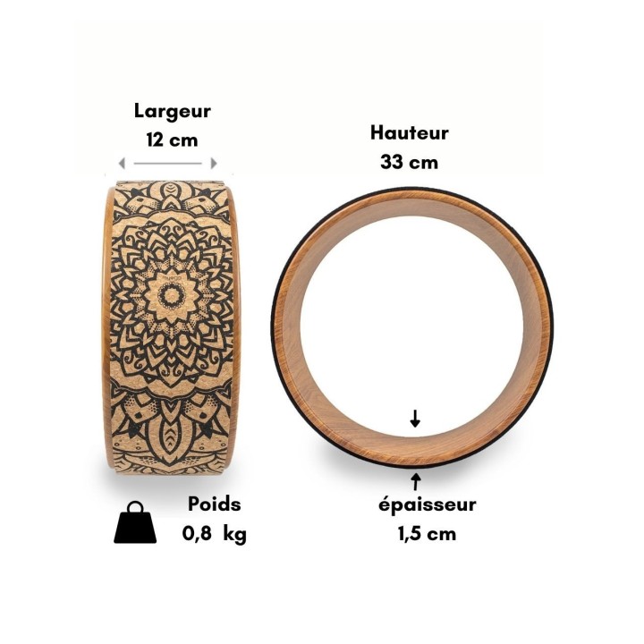 Roue de yoga en liège