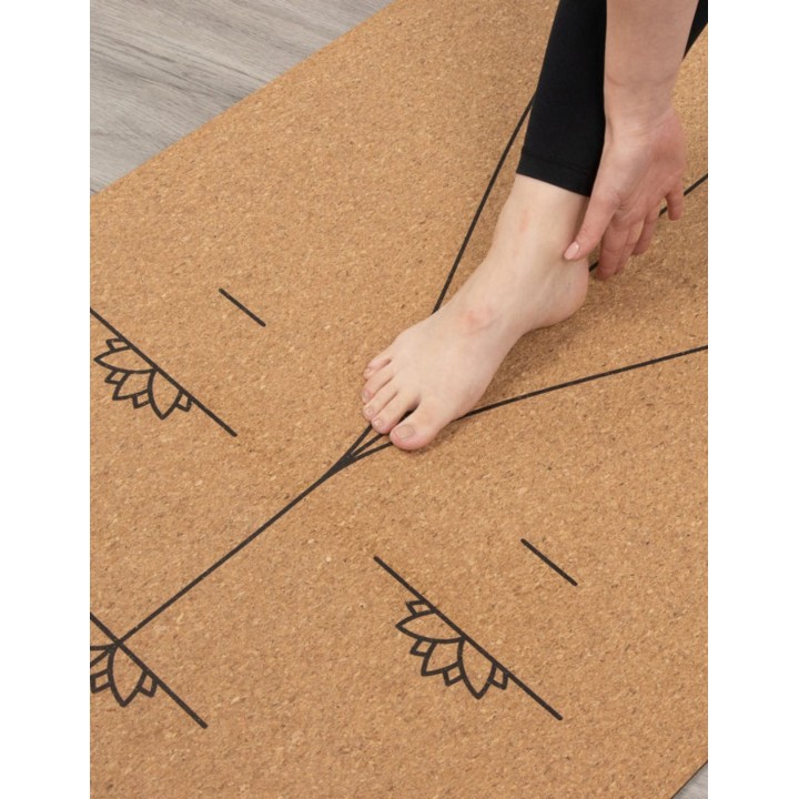 Tapis de yoga en liège alignement XL