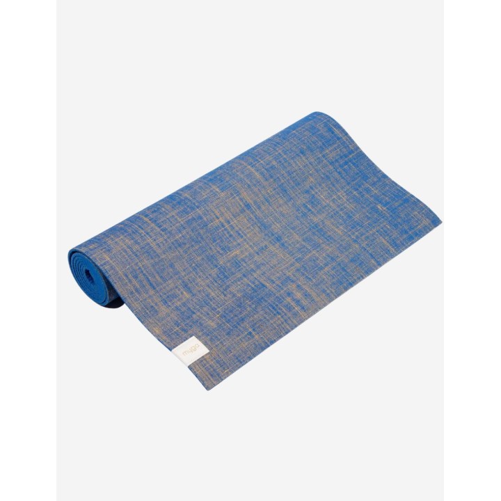 Tapis de yoga - en jute - Bleu