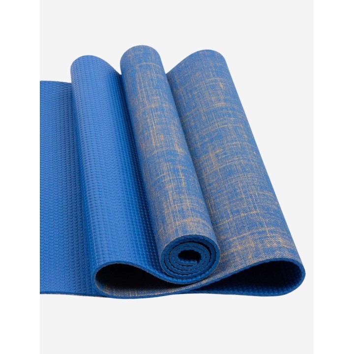 Tapis de yoga - en jute - Bleu