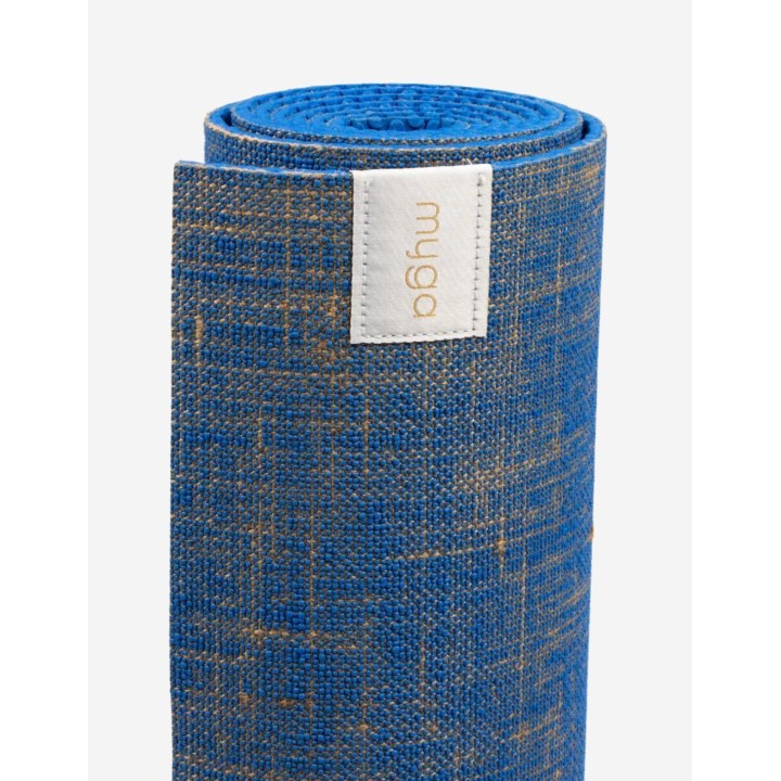 Tapis de yoga - en jute - Bleu