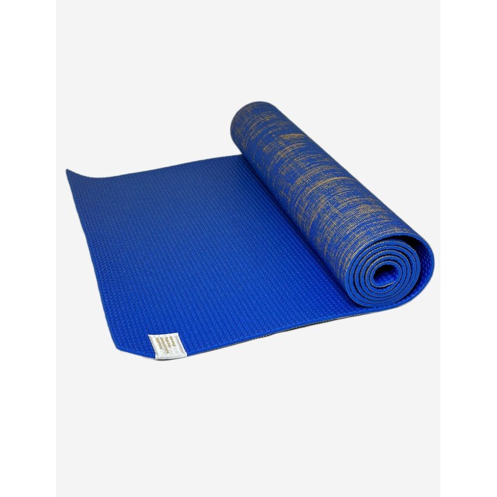 Tapis de yoga - en jute - Bleu