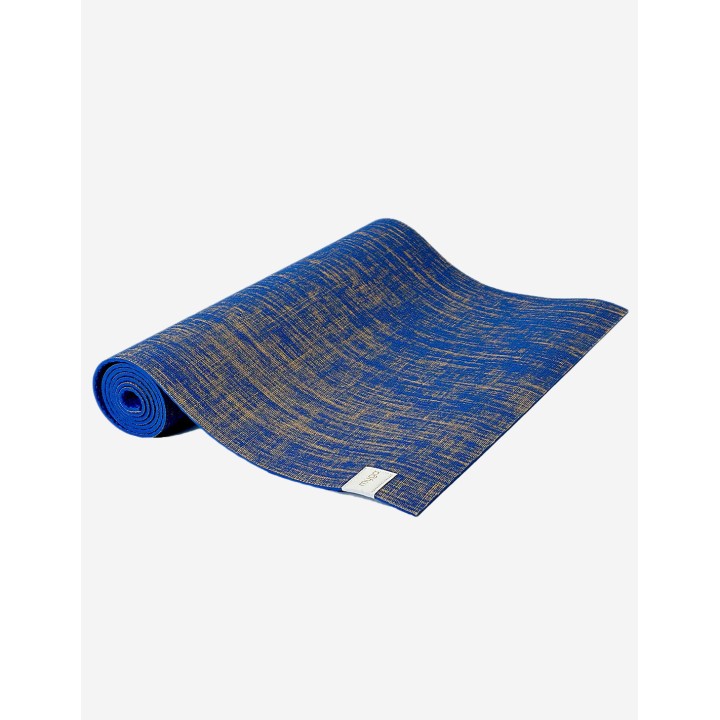 Tapis de yoga - en jute - Bleu