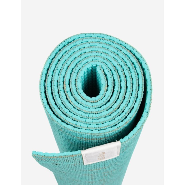 Tapis de yoga - en jute - Bleu turquoise