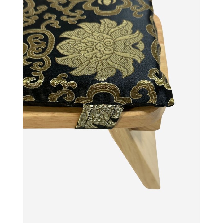 Banc de méditation - Noir et doré
