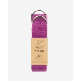 Sangle de yoga en coton - 2 en 1 - Fushia - Myga