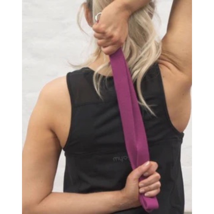 Sangle de yoga en coton - 2 en 1 - Fushia - Myga