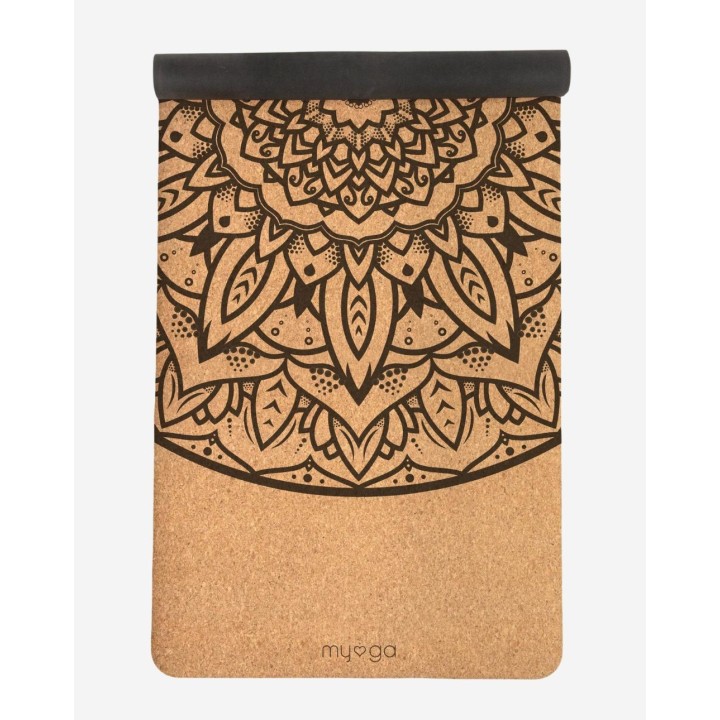 Tapis de yoga en liège XL- Mandala