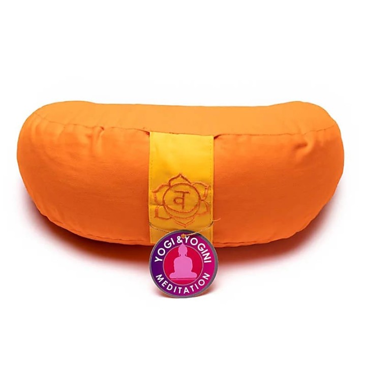 Coussin de yoga demi-lune avec chakra - Méditation confort