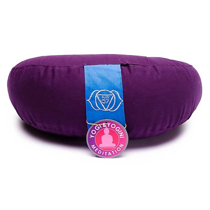 Coussin de yoga demi-lune avec chakra - Méditation confort