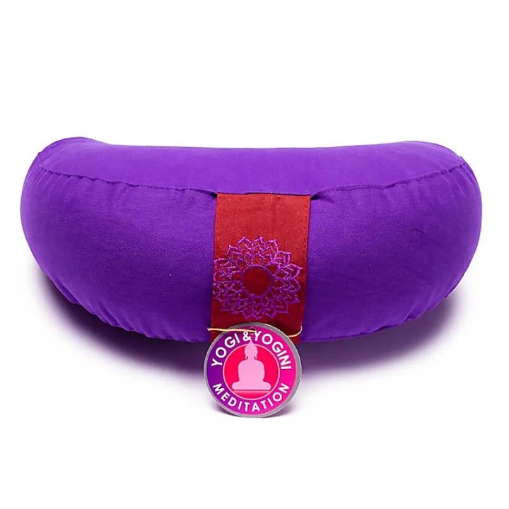 Coussin de yoga demi-lune avec chakra - Méditation confort