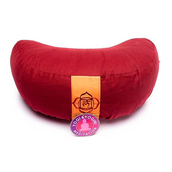 Coussin de yoga demi-lune avec chakra - Méditation confort