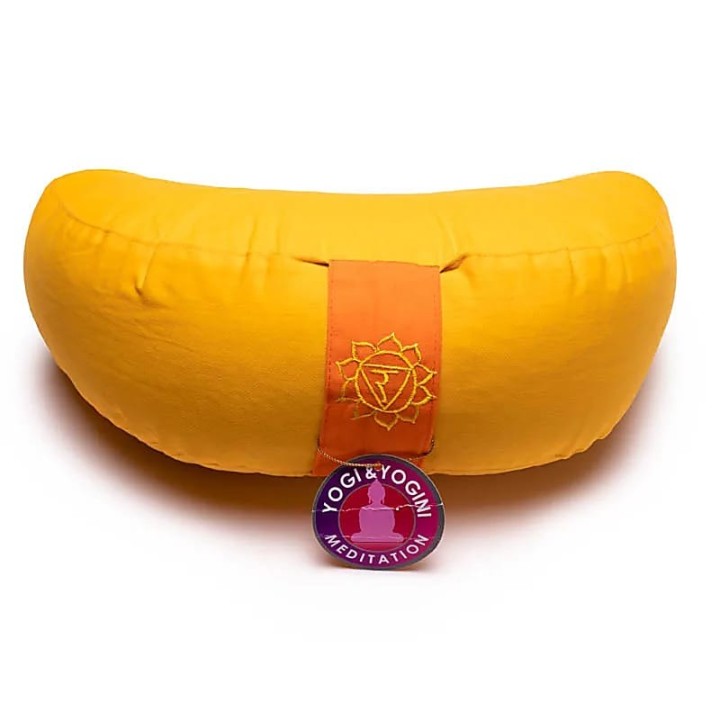 Coussin de yoga demi-lune avec chakra - Méditation confort