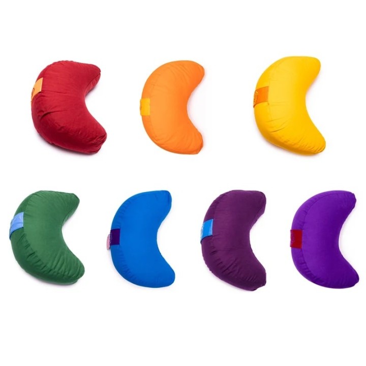 Coussin de yoga demi-lune avec chakra - Méditation confort
