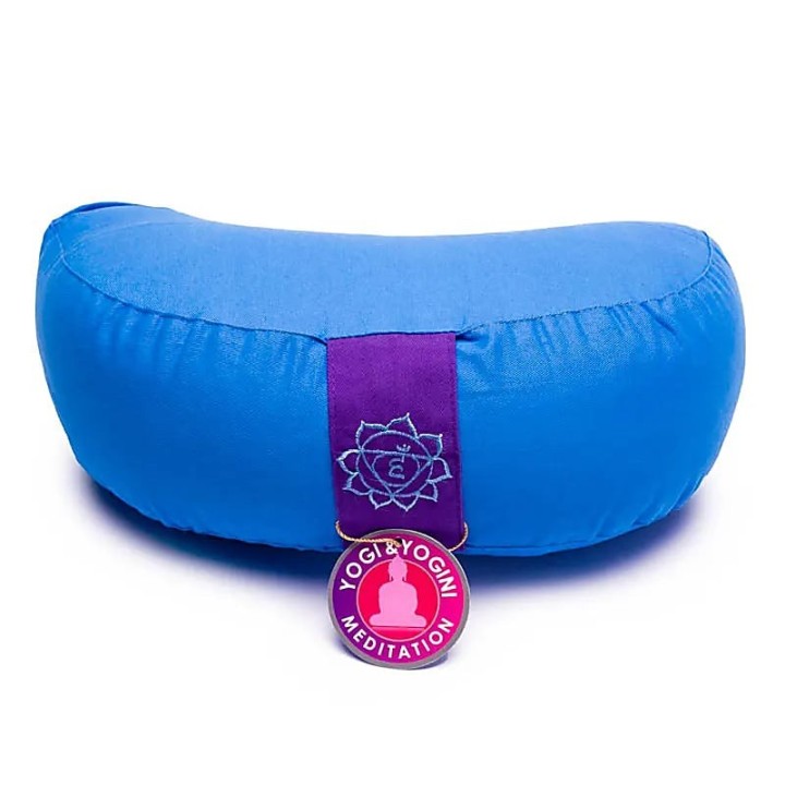 Coussin de yoga demi-lune avec chakra - Méditation confort