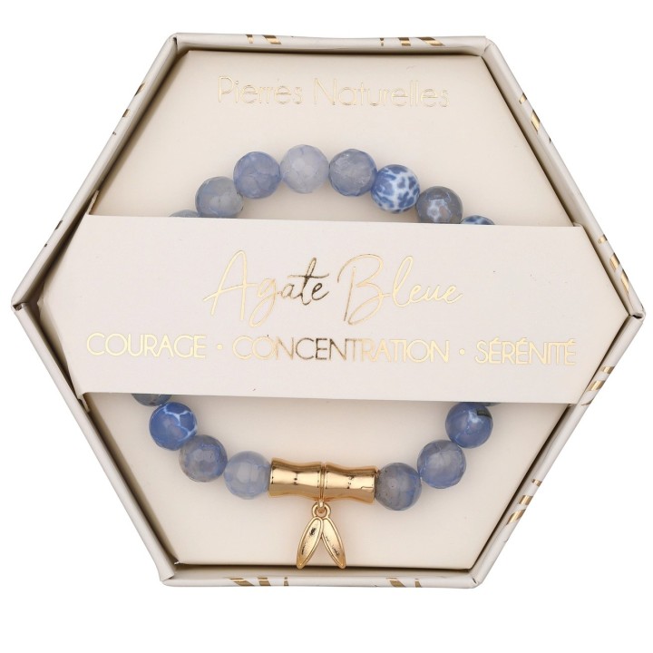 Bracelet pierres naturelles - Quartz Rose  Améthyste ou Agate