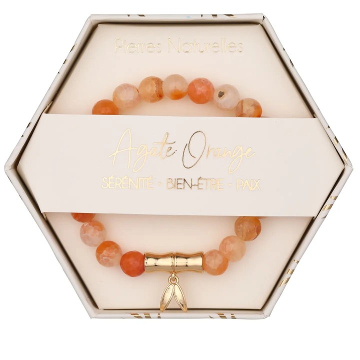 Bracelet pierres naturelles - Quartz Rose  Améthyste ou Agate