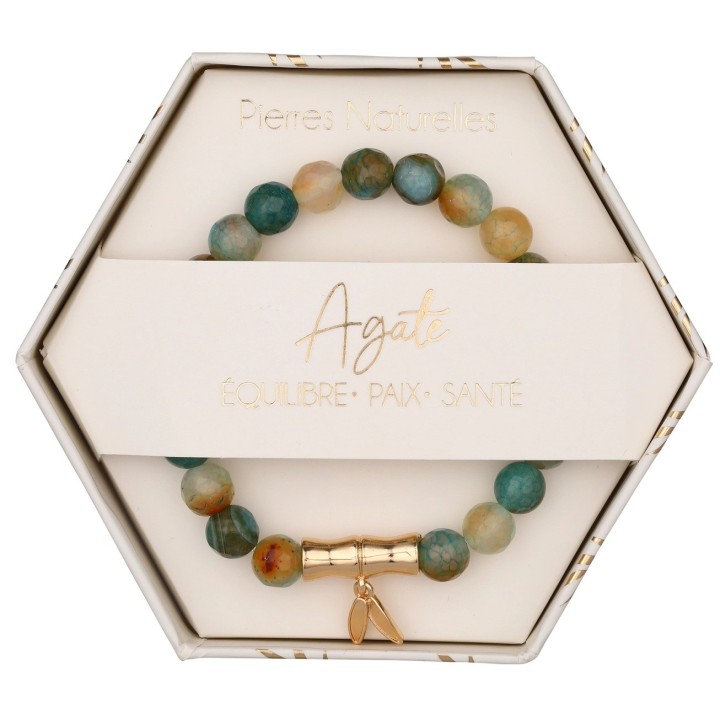 Bracelet pierres naturelles - Quartz Rose  Améthyste ou Agate