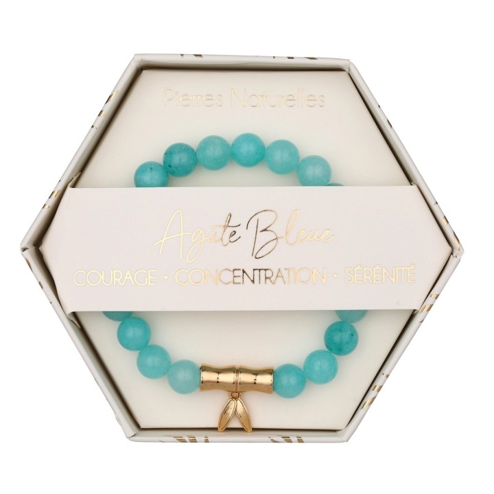 Bracelet pierres naturelles - Quartz Rose  Améthyste ou Agate