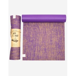 Tapis de yoga - en jute - Violet