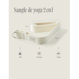 Sangle de yoga en coton - Pour le yoga - Noir