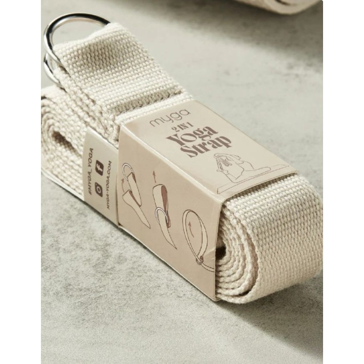 Sangle de yoga en coton - Pour le yoga - Noir
