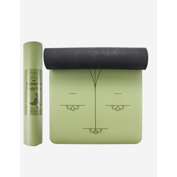 Tapis de yoga - extra large - en caoutchouc naturel - vert