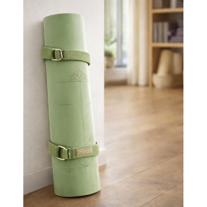 Tapis de yoga - extra large - en caoutchouc naturel - vert