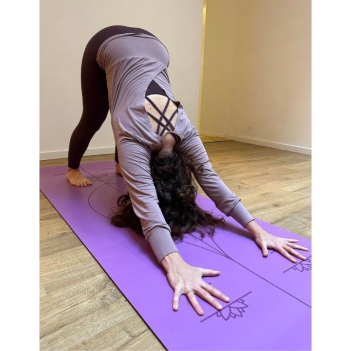 Tapis de yoga - extra large - en caoutchouc naturel - vert