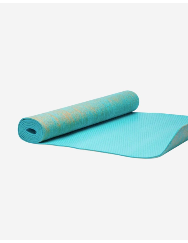 Petit pack yoga : tapis bleu + brique