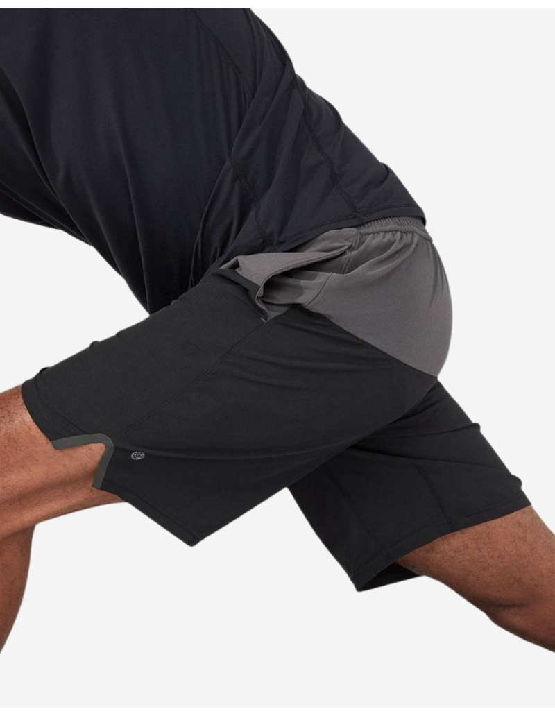 Short de yoga - Lunge - Noir/gris