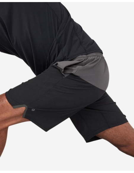 Short de yoga - Lunge - Noir/gris