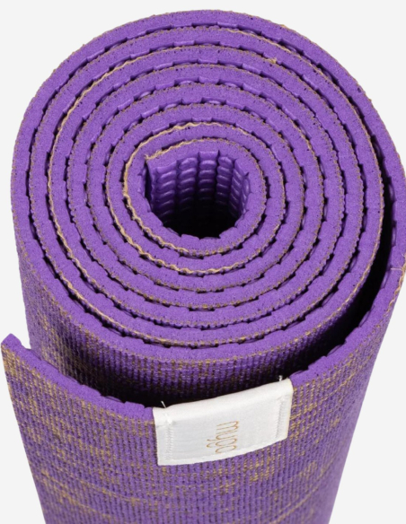 Tapis de yoga - en jute - Violet