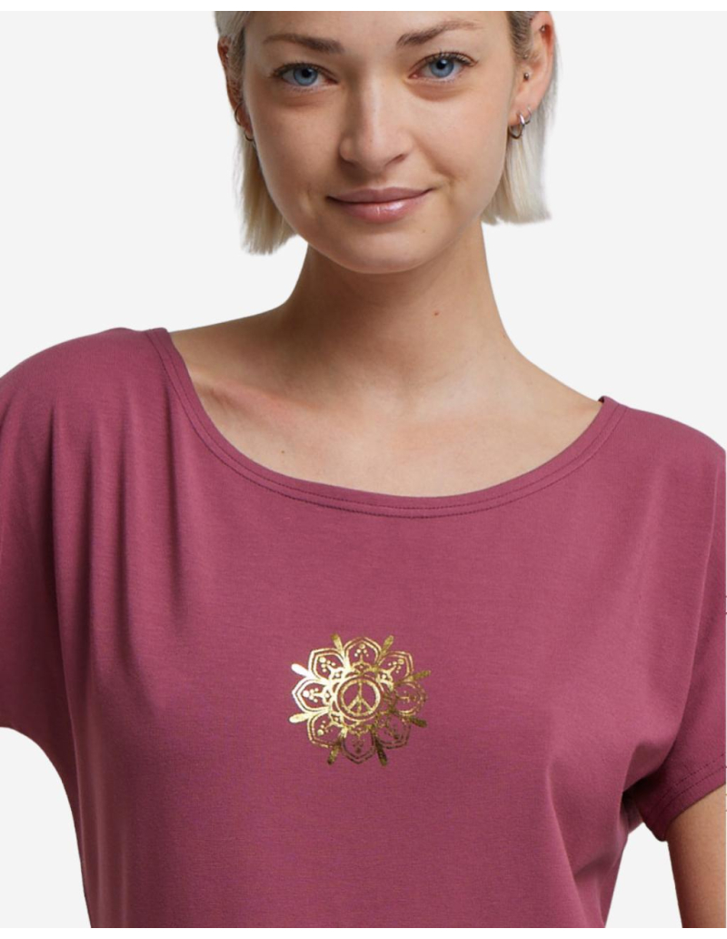 T-shirt de yoga - rose - viscose - Made In France