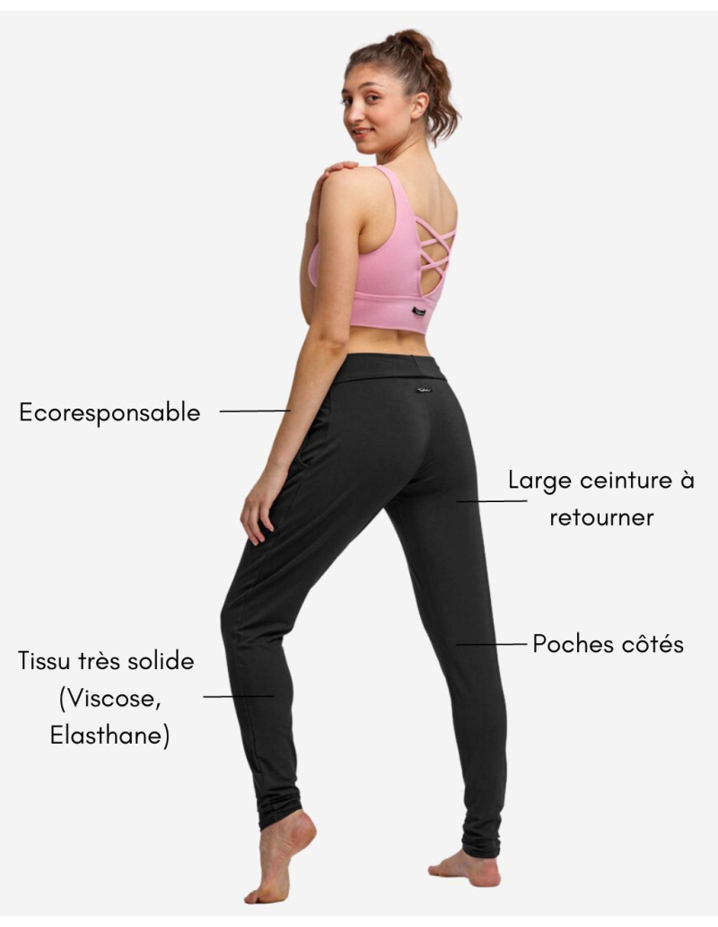 Pantalon à pince ample - Noir