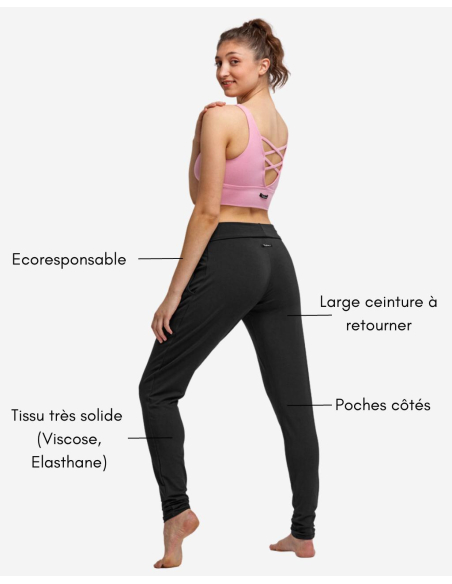 Pantalon à pince ample - Noir