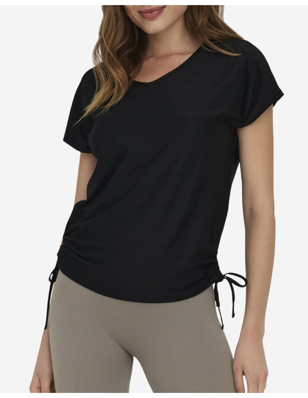 Tshirt de yoga - avec liens aux hanches - Noir