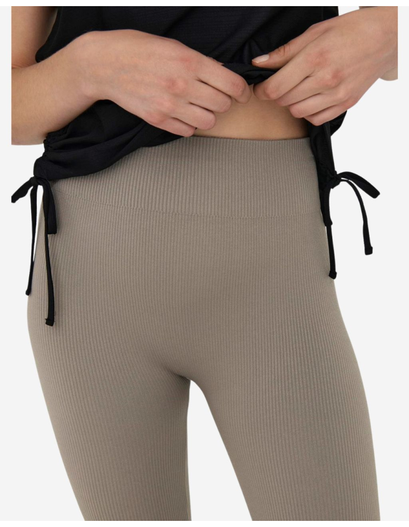 Legging uni côtelé - Beige - Only