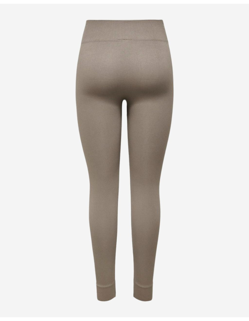 Legging uni côtelé - Beige - Only