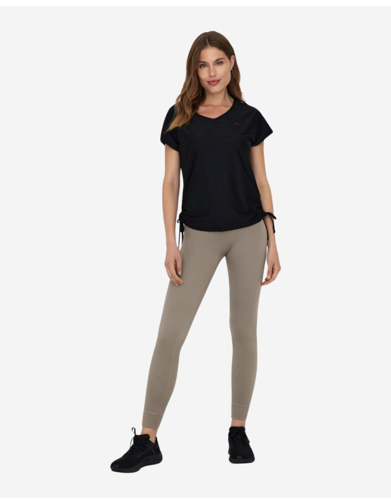 Legging uni côtelé - Beige - Only