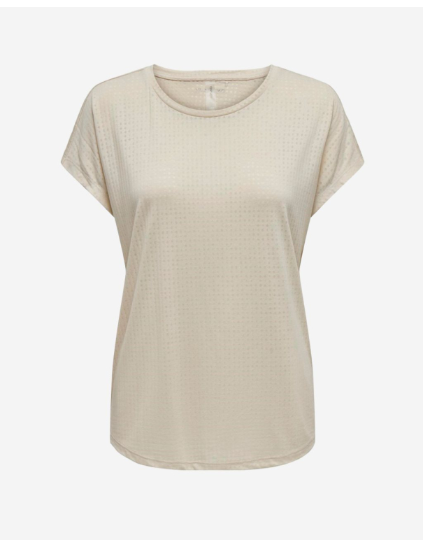 Tshirt de yoga - Manches courtes - Beige