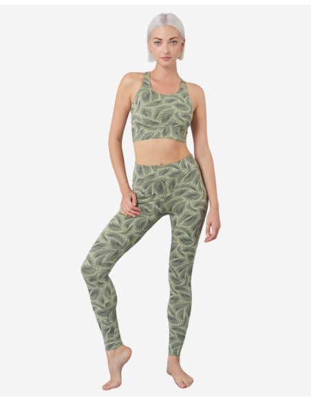 Legging de yoga - Atma - Viscose vert à motifs