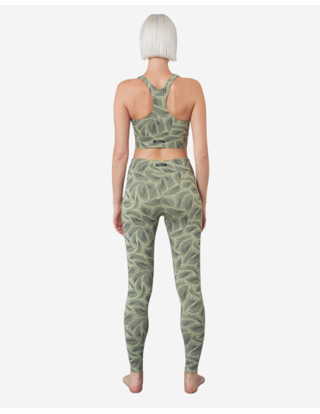 Legging de yoga - Atma - Viscose vert à motifs