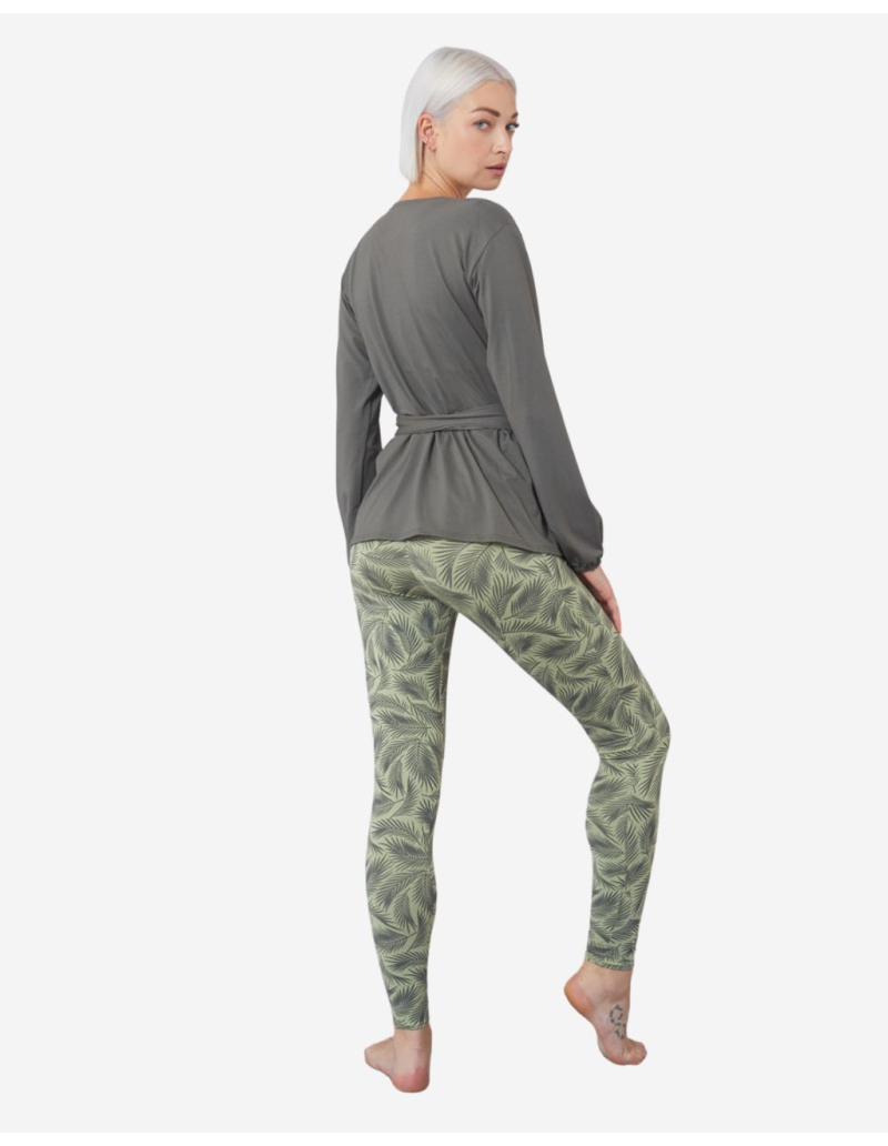 Legging de yoga - Atma - Viscose vert à motifs