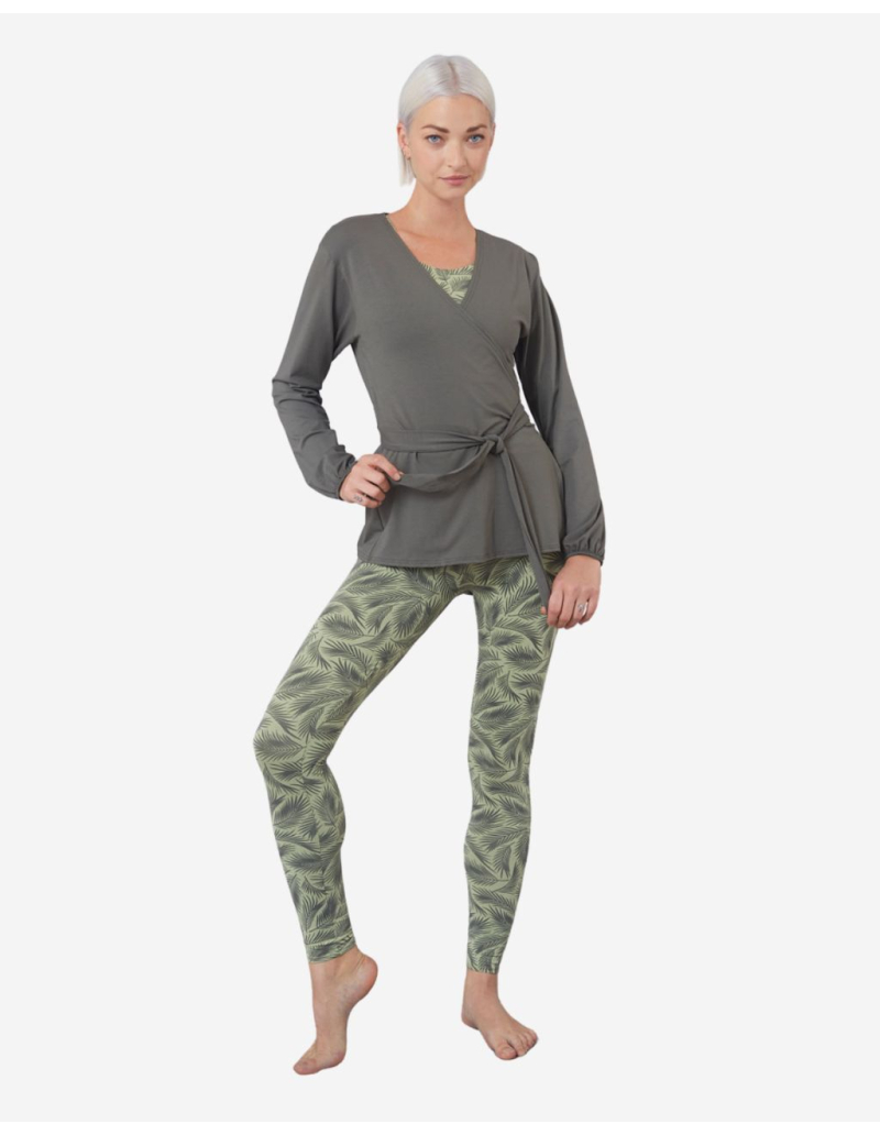 Legging de yoga - Atma - Viscose vert à motifs