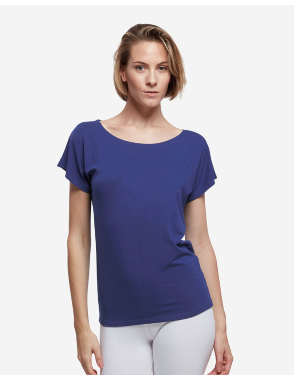 T-shirt de yoga - Bleu  - AVA