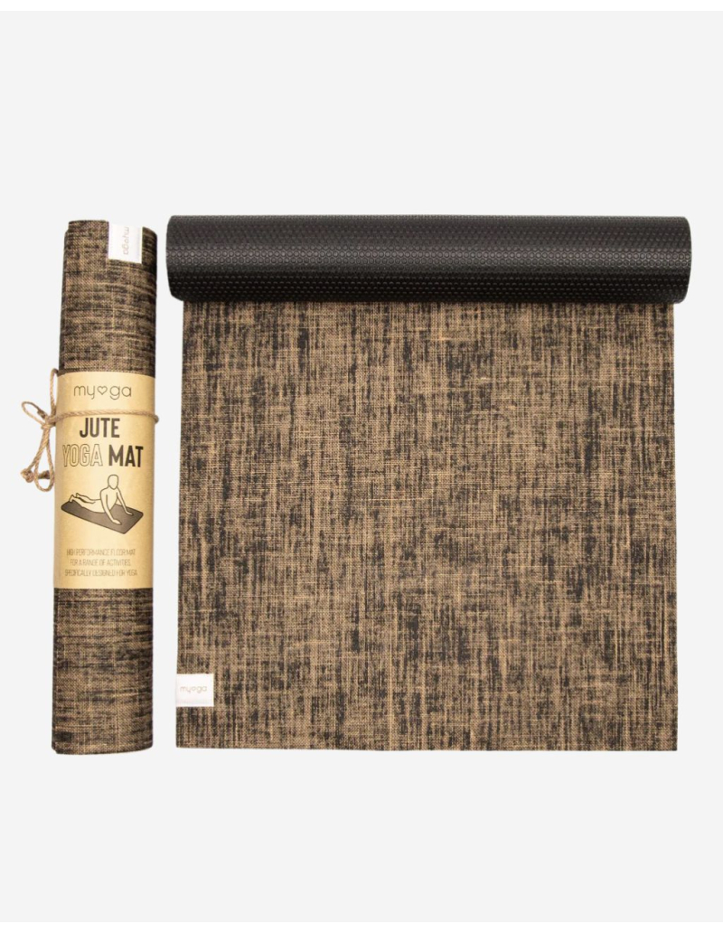Tapis de yoga - en jute - Marron
