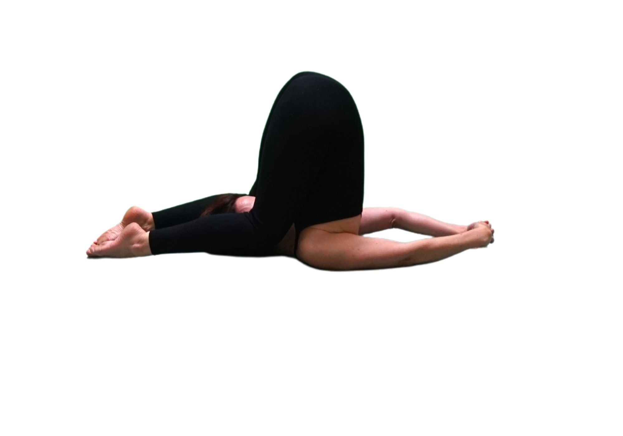 Posture de yoga : karnapidasana 