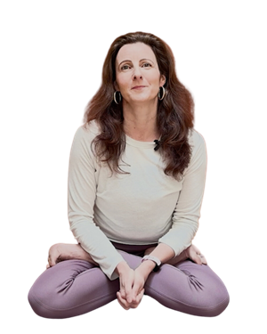 Valérie Allibe en posture du lotus